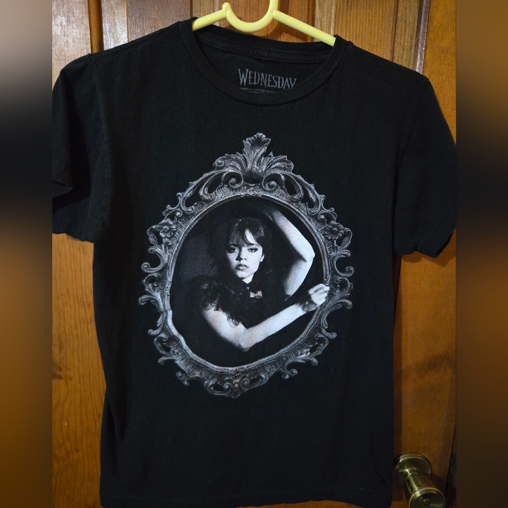Black Graphic T-Shirt with Portrait